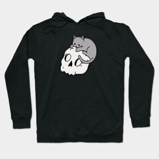 Cat on Skull Hoodie